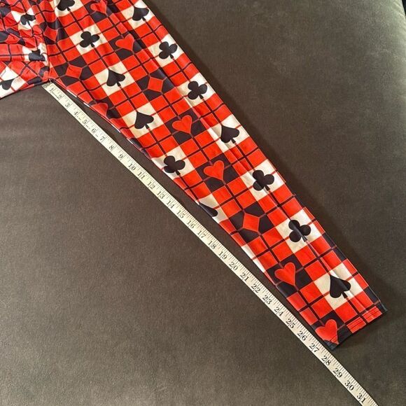 Women’s Leggings Yoga Pants with Playing Card Detail Ankle Length XL NEW - Picture 3 of 10